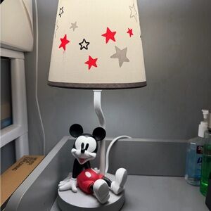 Disney Mickey Mouse Table Lamp with Red and Gray Accents